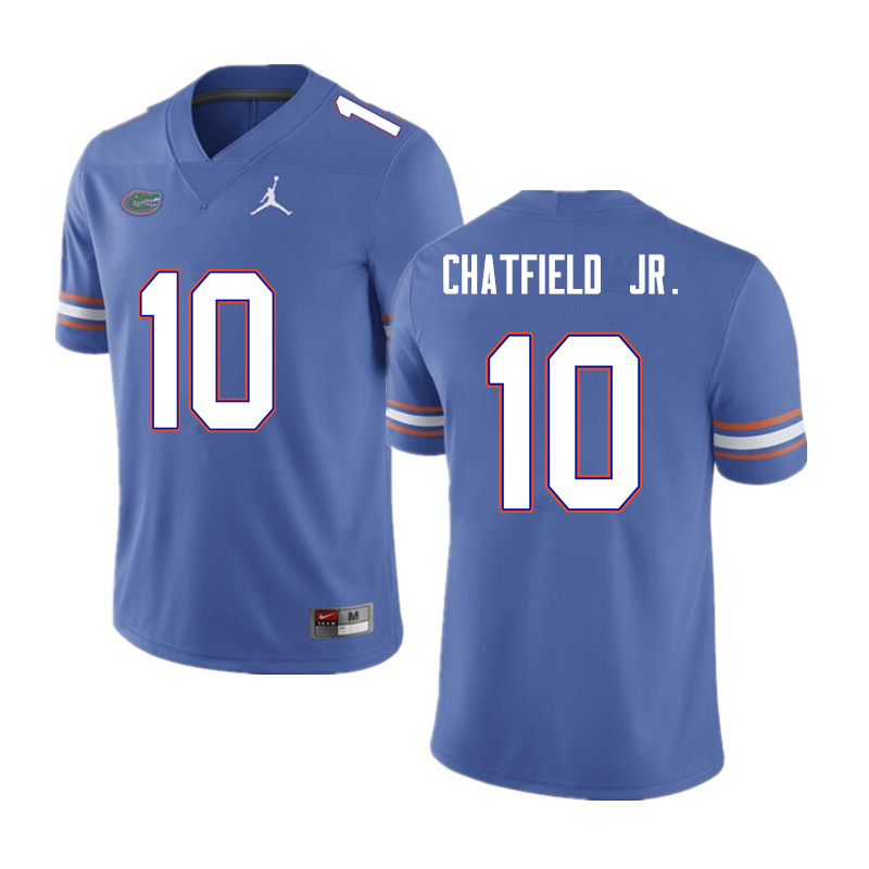 Men #10 Andrew Chatfield Jr. Florida Gators College Football Jerseys Sale-Blue - Click Image to Close